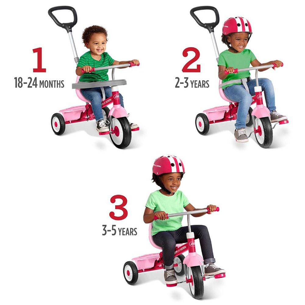 Radio Flyer - 3-in-1 Stroll N Trike Tricycle - Pink