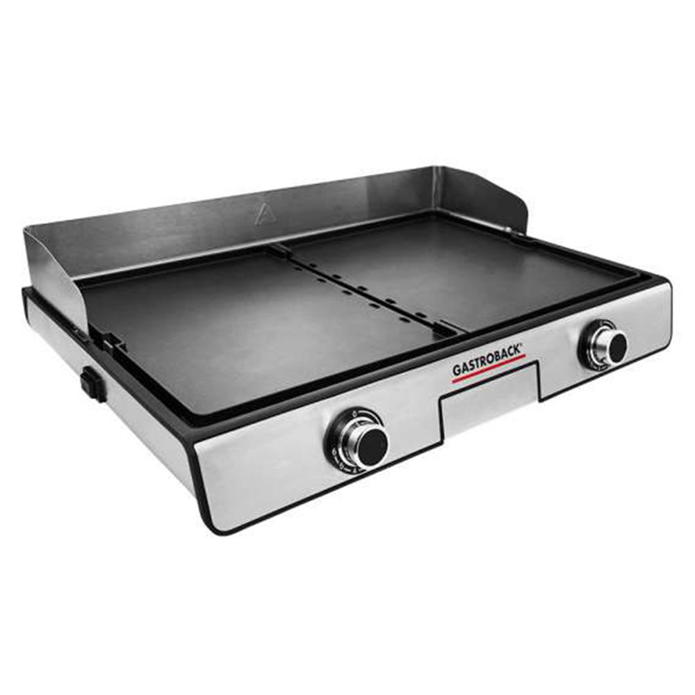 Gastroback - Table Grill Plancha & BBQ - Silver - 2000 W