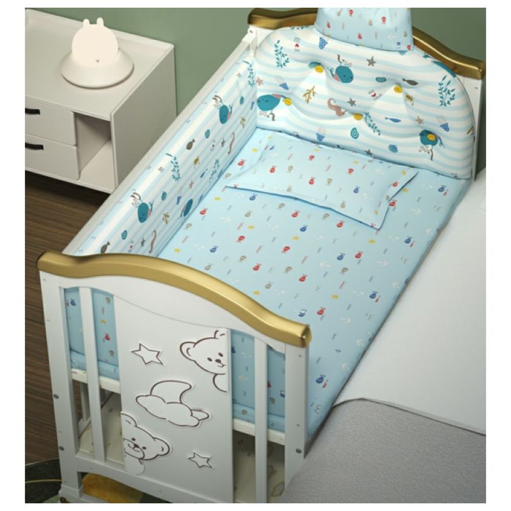 Dreeba - Multifunctional Baby Crib – White