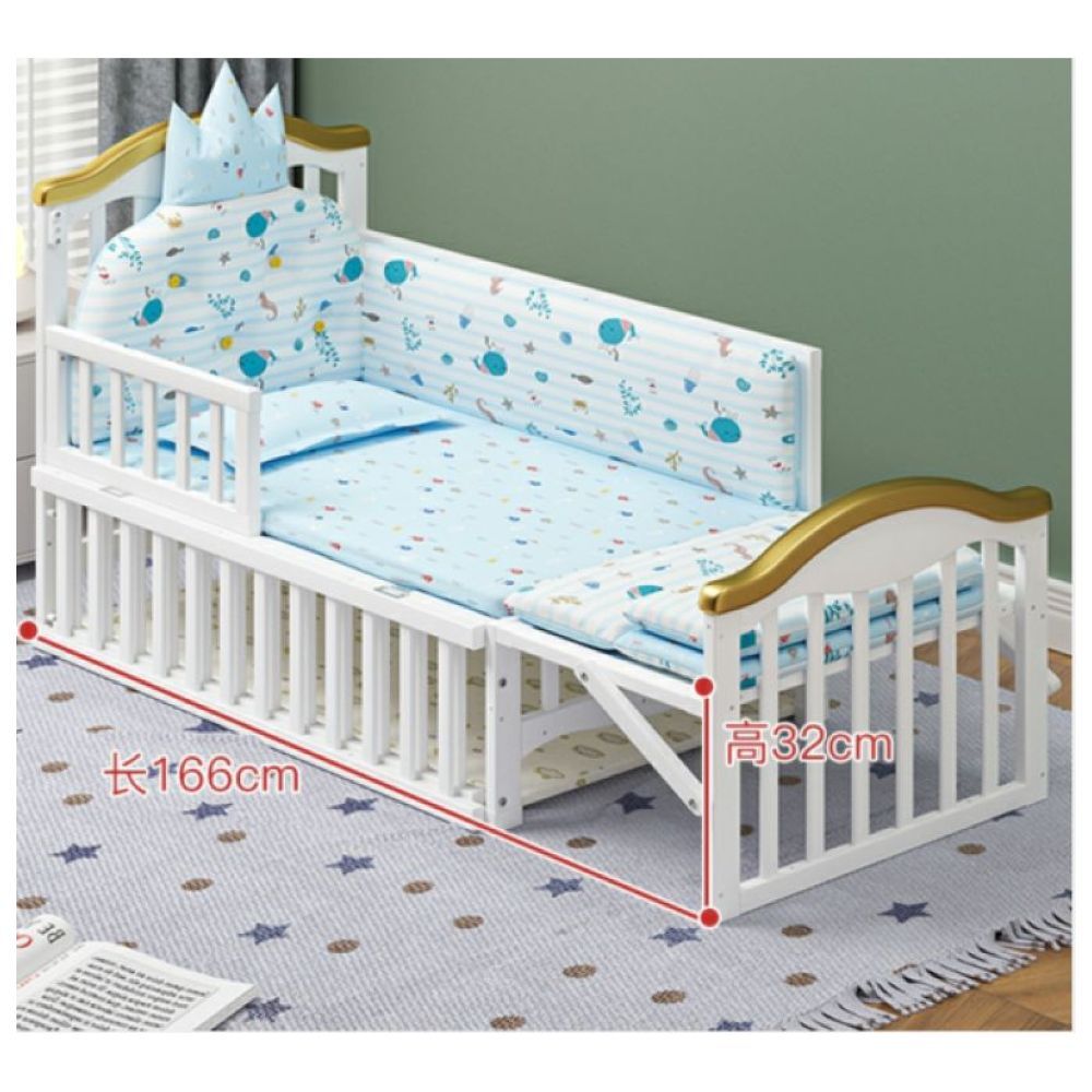 Dreeba - Multifunctional Baby Crib – White