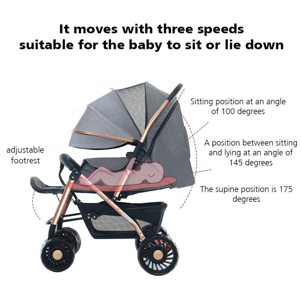 Dreeba - Two-Way-Push Baby Stroller - Khaki