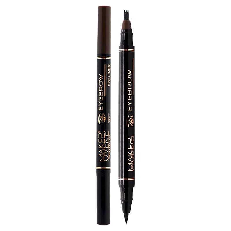 MakeOver22 - Eyebrow And Eyeliner Pen - Black/Chocolate