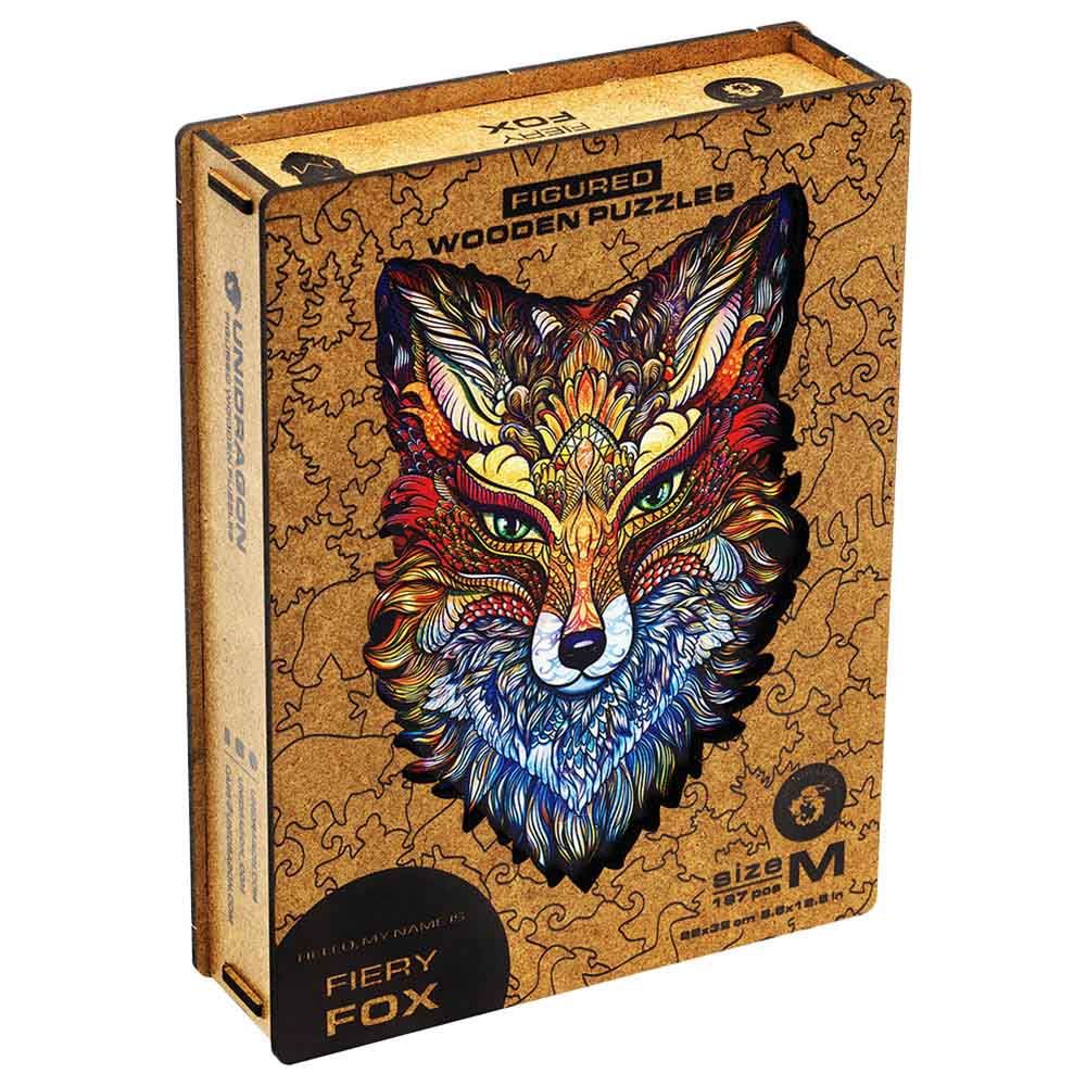 Unidragon - Figured Wooden Puzzle Kit - Fiery Fox - Medium - 197pcs