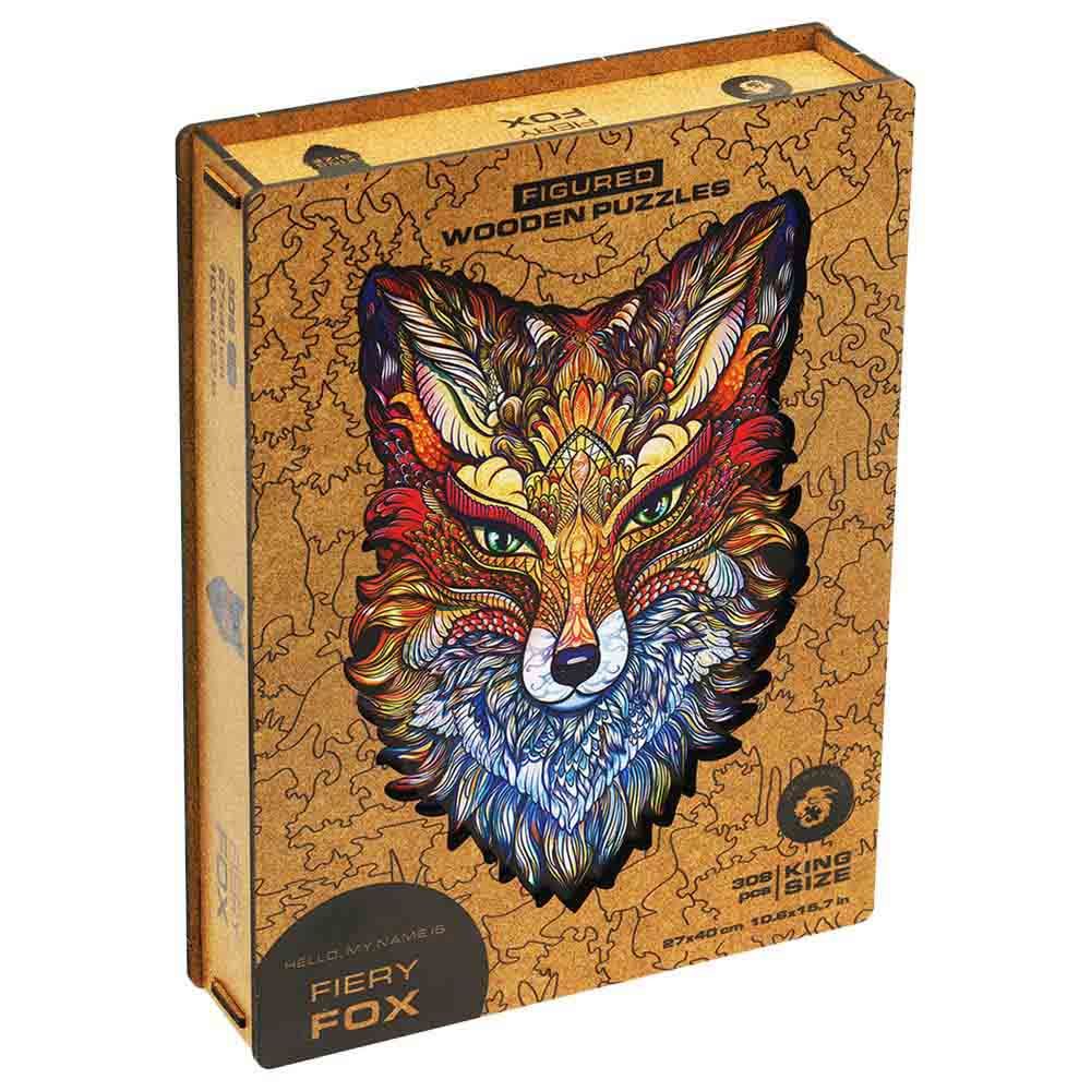 Unidragon - Figured Wooden Puzzle Kit - Fiery Fox - King - 308pcs