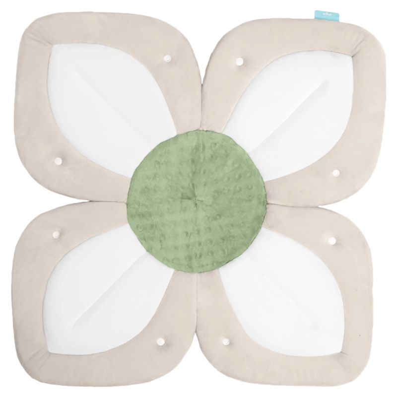 Blooming Bath - Lotus w/ Snaps - Baby Bath Seat- Cream/White/Olive