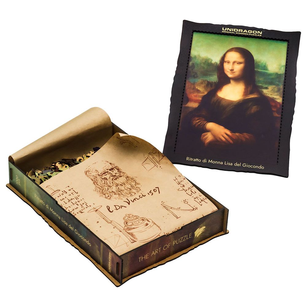 Unidragon - Figured Wooden Puzzle Kit - Art Collection Monna Lisa - 1000pcs