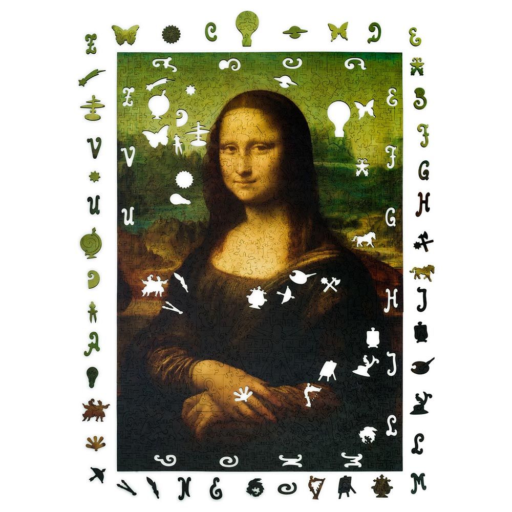 Unidragon - Figured Wooden Puzzle Kit - Art Collection Monna Lisa - 1000pcs