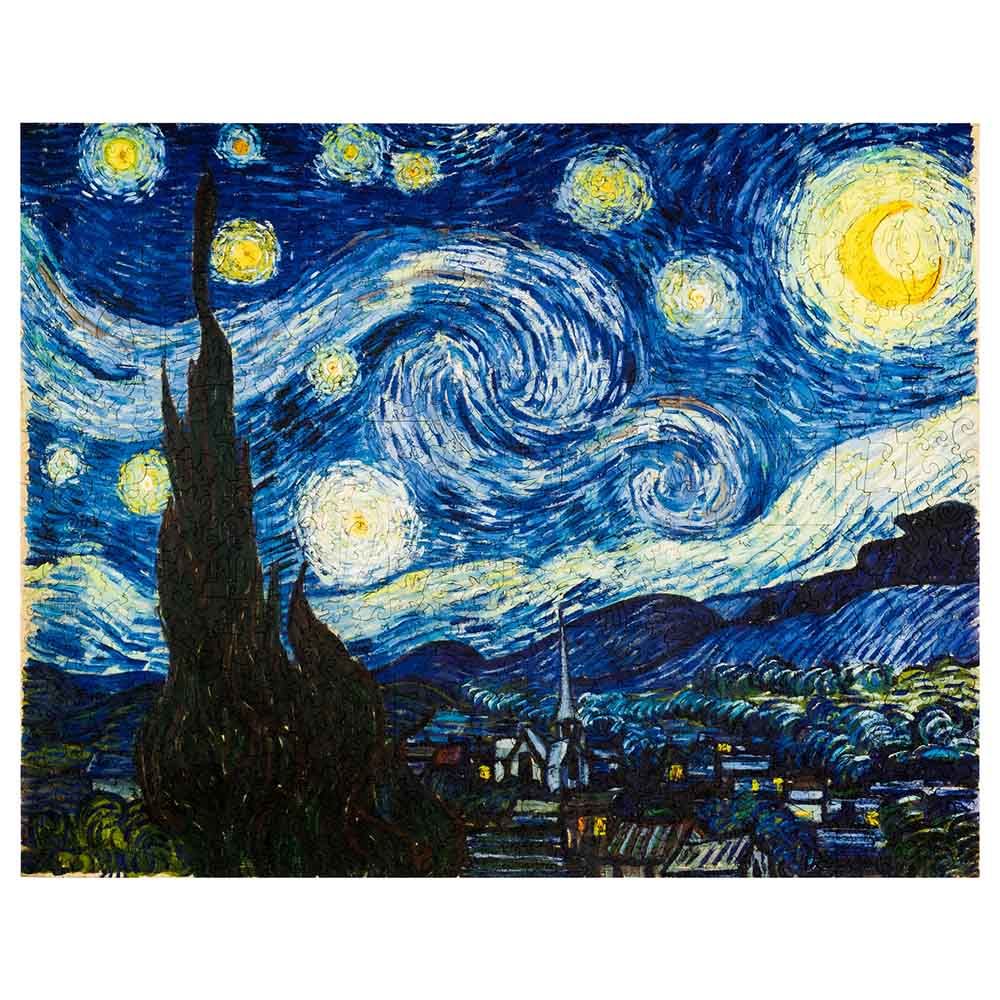 Unidragon - Figured Wooden Puzzle Kit - Art Collection The Starry Night - 1000 pcs