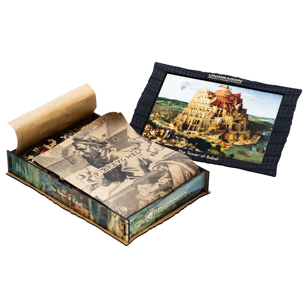 Unidragon - Figured Wooden Puzzle Kit - Art Collection The Towel Of Babel - 1000pcs