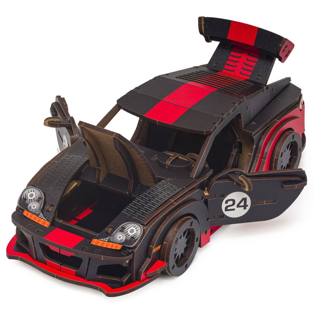 Unidragon - Figured Wooden Puzzle Kit - Unimodeis Comet GTS - 219pcs - Black/Red