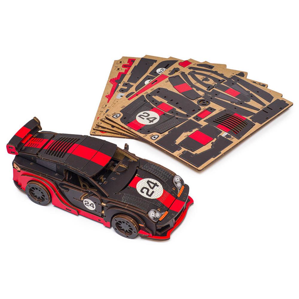 Unidragon - Figured Wooden Puzzle Kit - Unimodeis Comet GTS - 219pcs - Black/Red