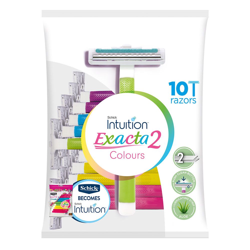 Schick Intuition - Exacta 2 Colours Disposable Razor - 10pcs