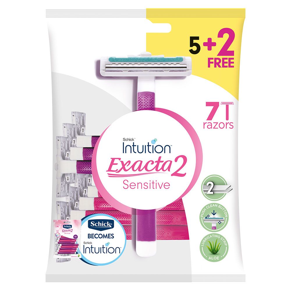 Schick Intuition - Exacta 2 Sensitive Disposable Razor - 7pcs