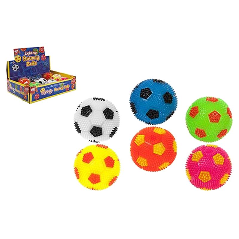 PMS - 7.5cm Spikey Football w/ Light 1pc (Asstd)