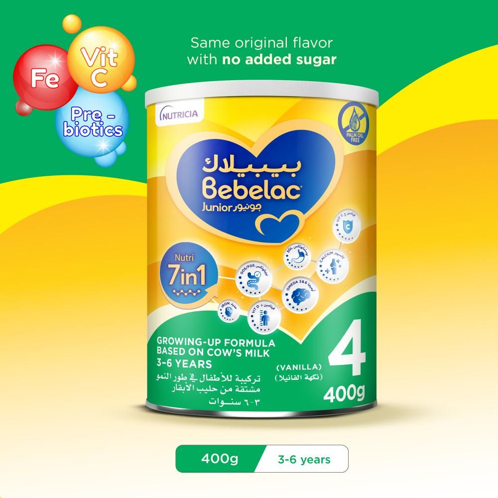 Bebelac - Junior 4 Nutri 7-in-1 Stage 4 Growing Up Milk Formula - 3-6Y - 400 g