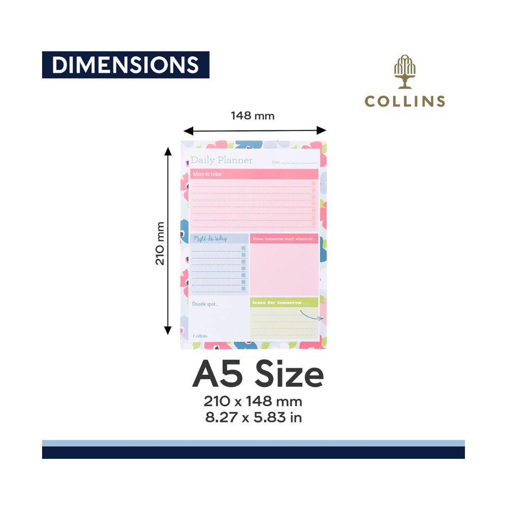 Collins - Blossom A5 Daily Desk Pad