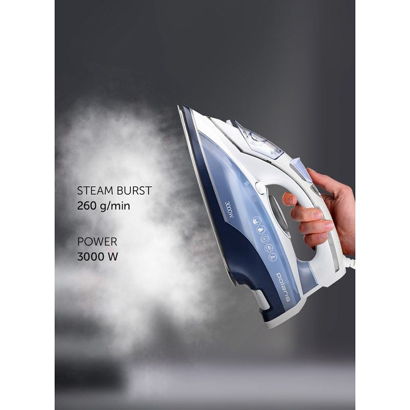 Polaris - Anodized Soleplate Coating Steam Iron - 0.3 L - 3050 W