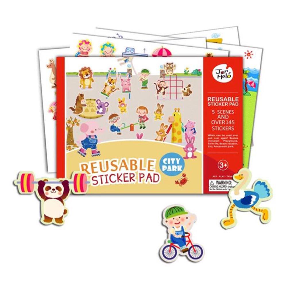 Jar Melo - Reusable Sticker Pad Set City Park