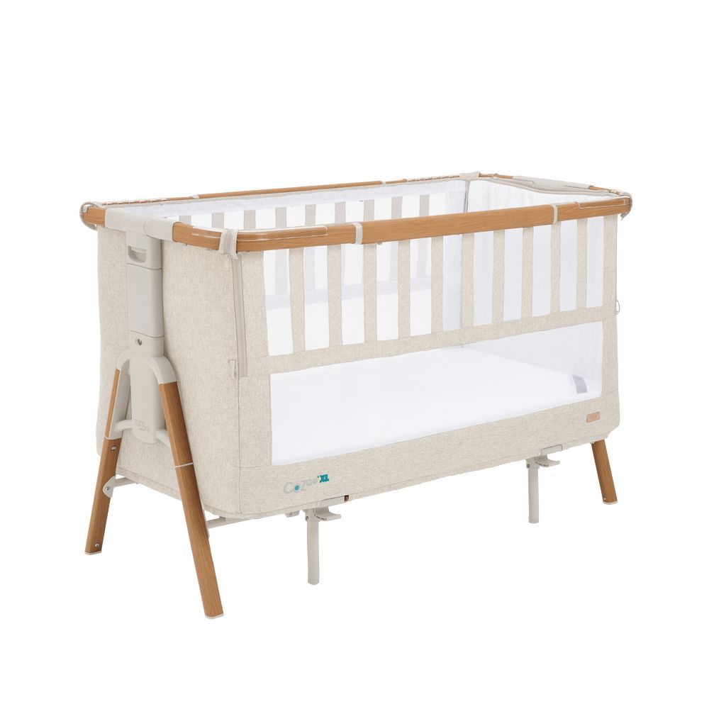 Tutti Bambini - Cozee XL Bedside Crib and Cot - Scandinavian Walnut/Ecru