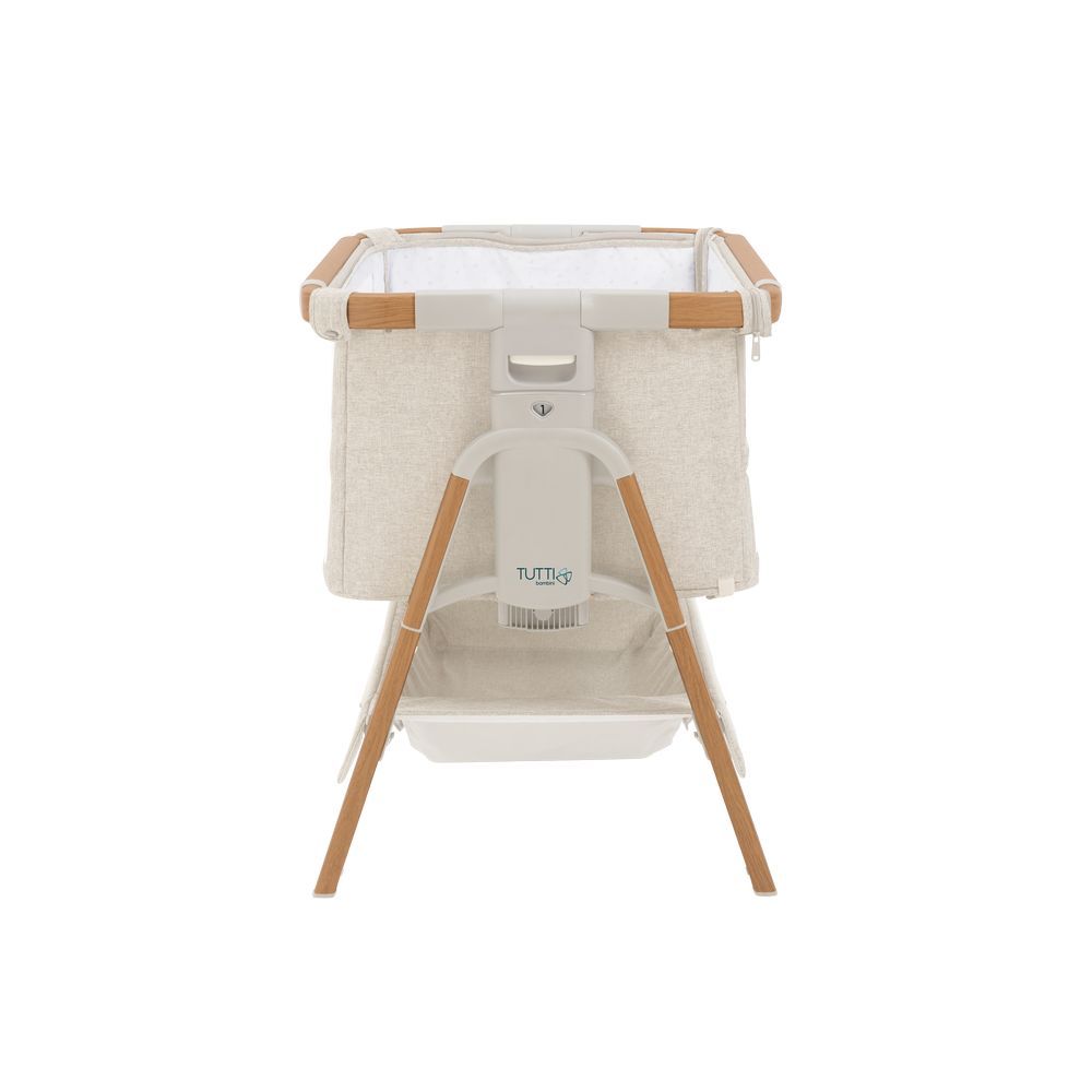 Tutti Bambini - Cozee XL Bedside Crib and Cot - Scandinavian Walnut/Ecru