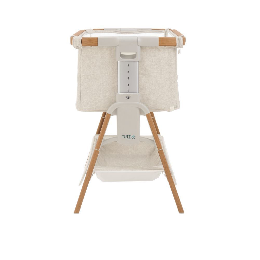 Tutti Bambini - Cozee XL Bedside Crib and Cot - Scandinavian Walnut/Ecru