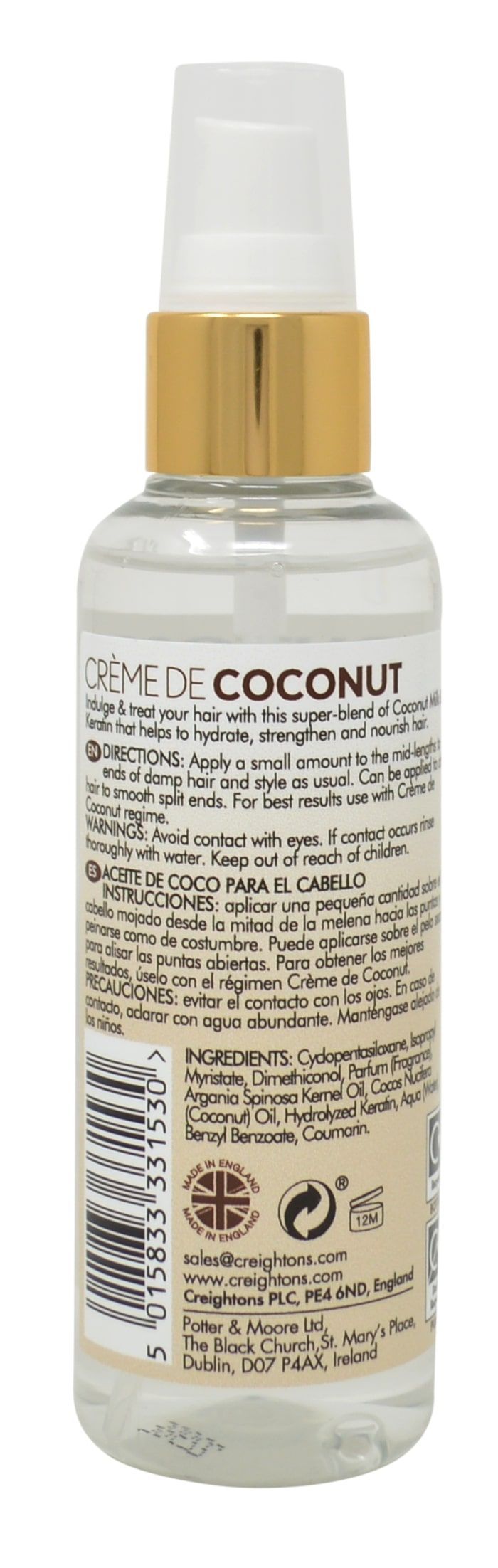 Creightons - Creme De Coconut Hair Oil - 100ml