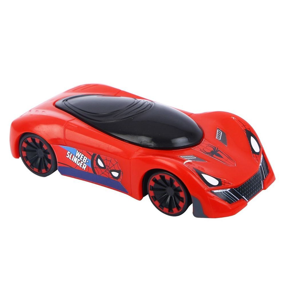 Marvel - Web Slinger Pull Back Racer Car - Spiderman - Red