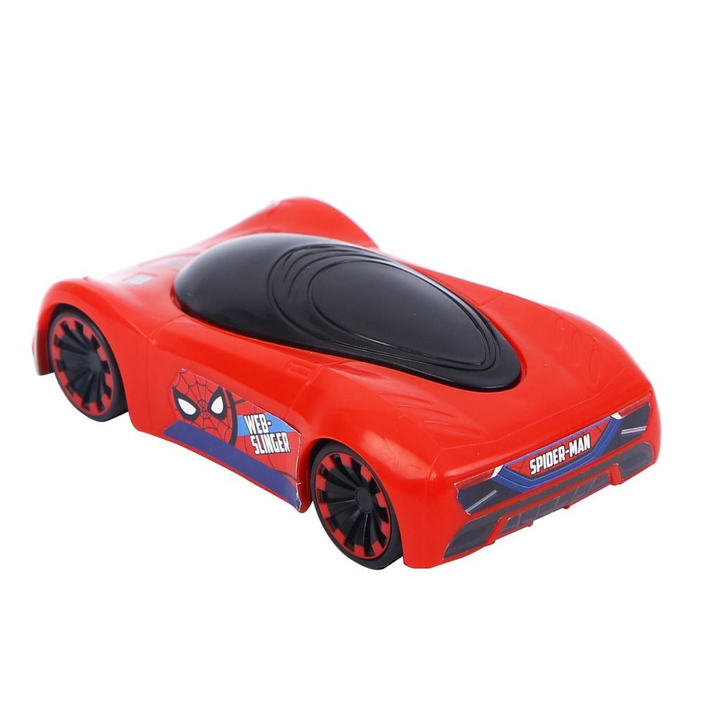 Marvel - Web Slinger Pull Back Racer Car - Spiderman - Red