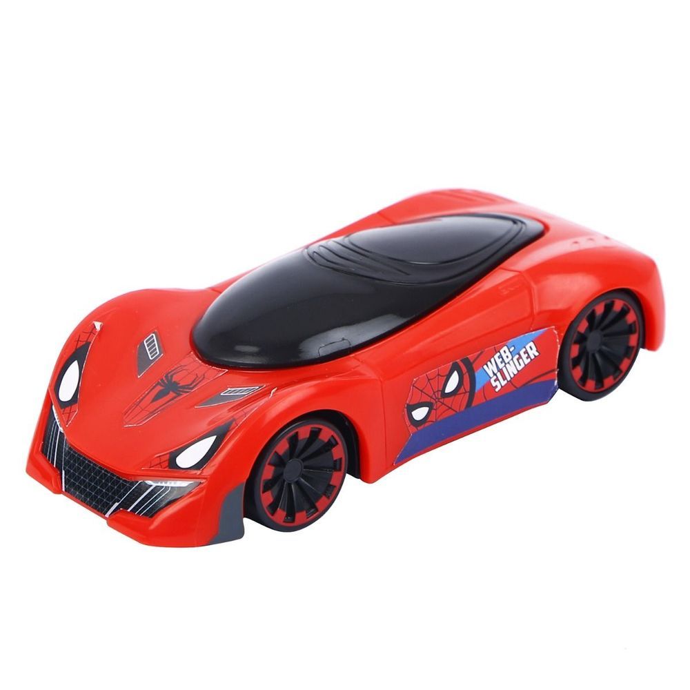 Marvel - Web Slinger Pull Back Racer Car - Spiderman - Red