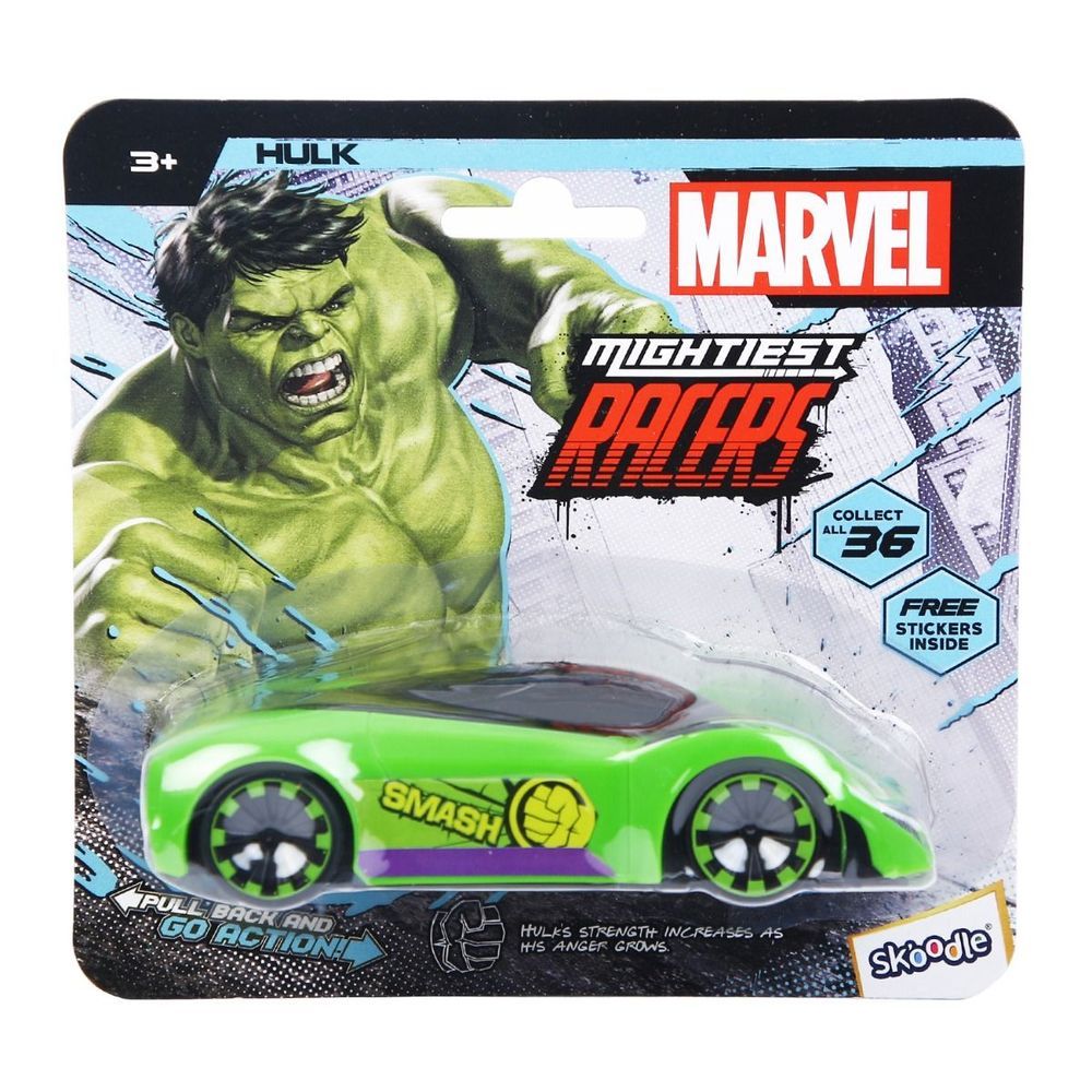 Marvel - Smash Racer Pull Back Car - Hulk - Green