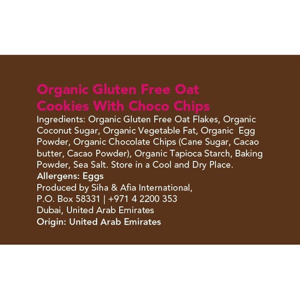 Meadows Organic - Oat Cookies With Choco Chips - 10 Pcs - 40 gm