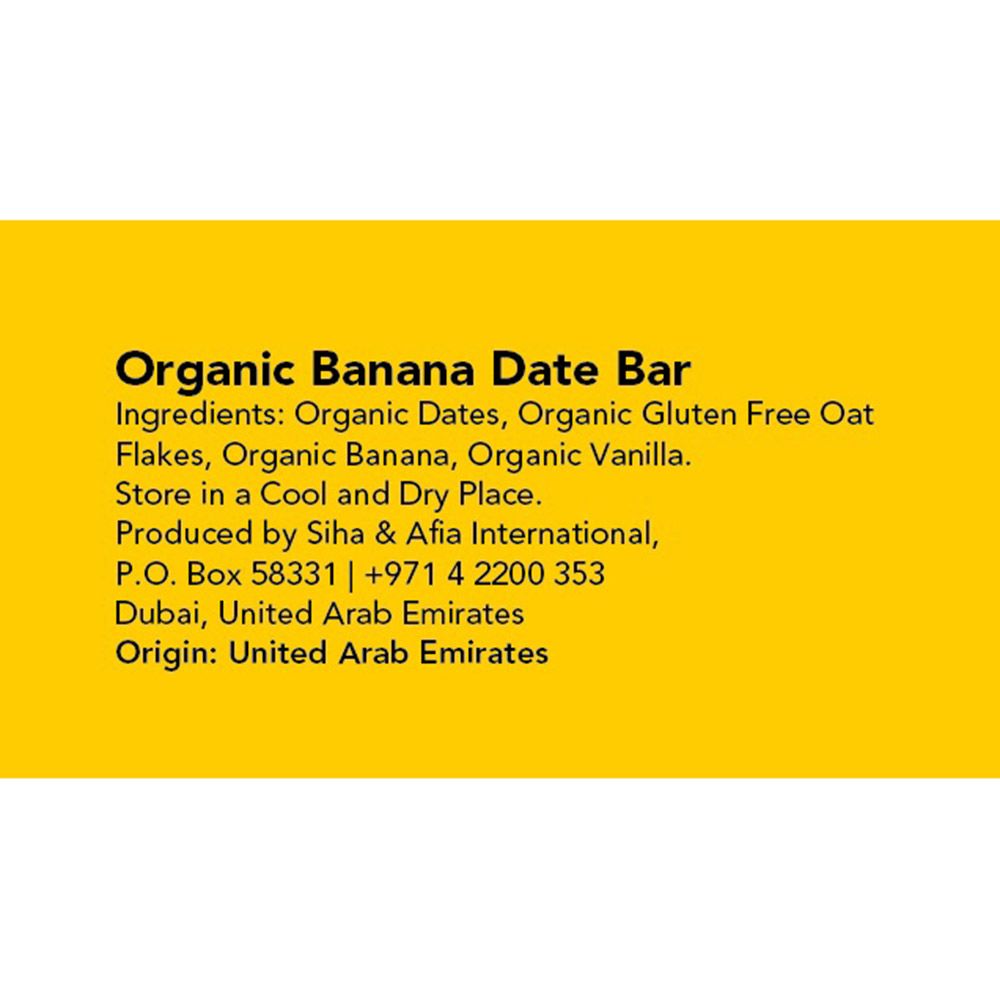 Meadows Organic - Banana Date Bar - 24 Pcs - 40 gm