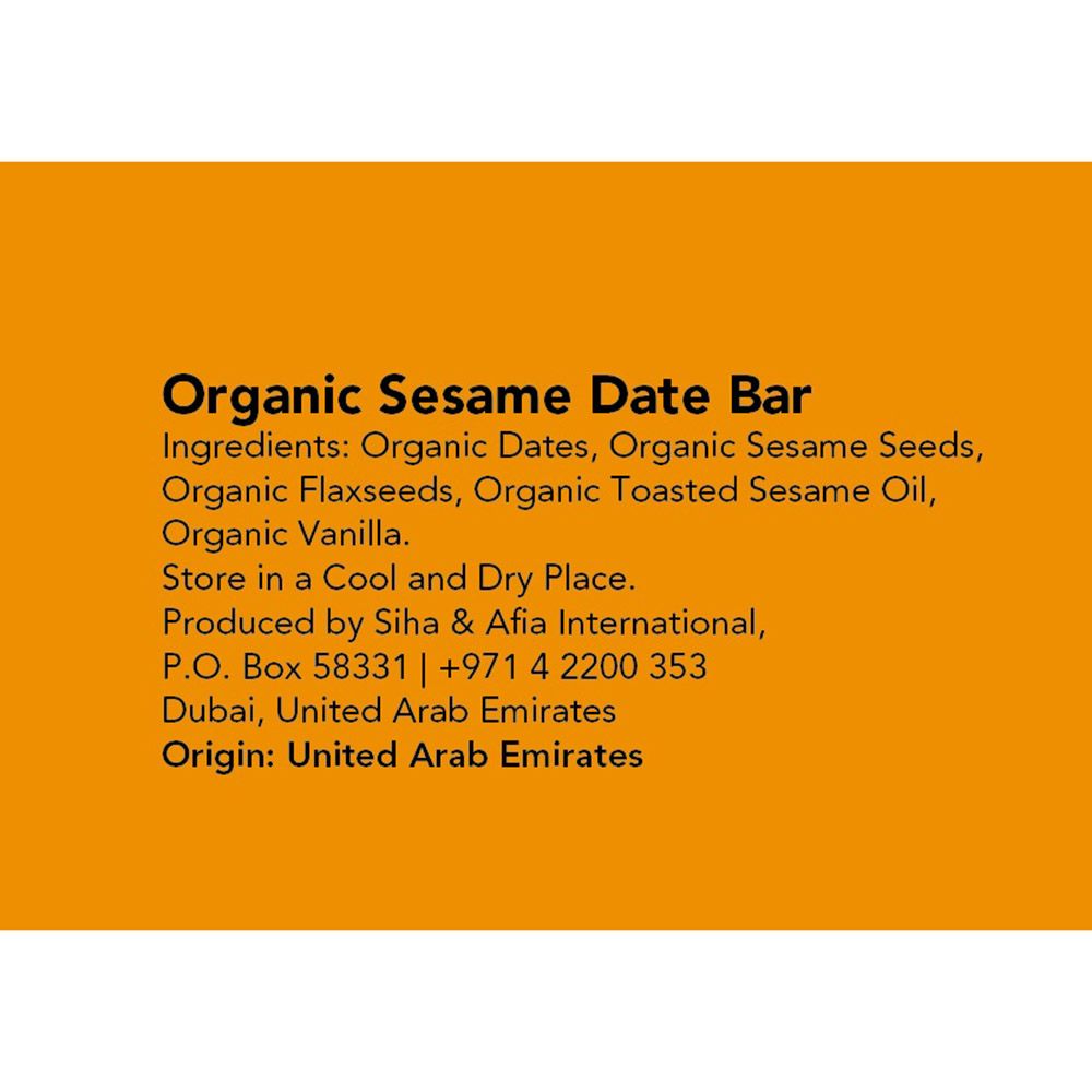 Meadows Organic - Sesame Date Bar - 24 Pcs - 40 gm