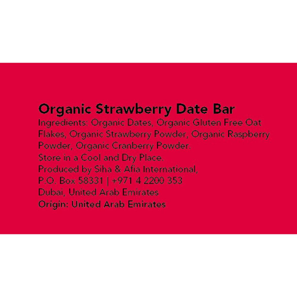 Meadows Organic - Strawberry Date Bar - 24 Pcs - 40 gm