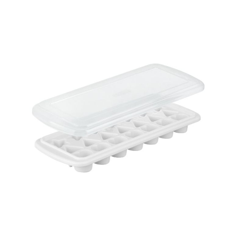 Inochi - Kari 21 Slot Creative Ice Tray With Lid - Pearl White