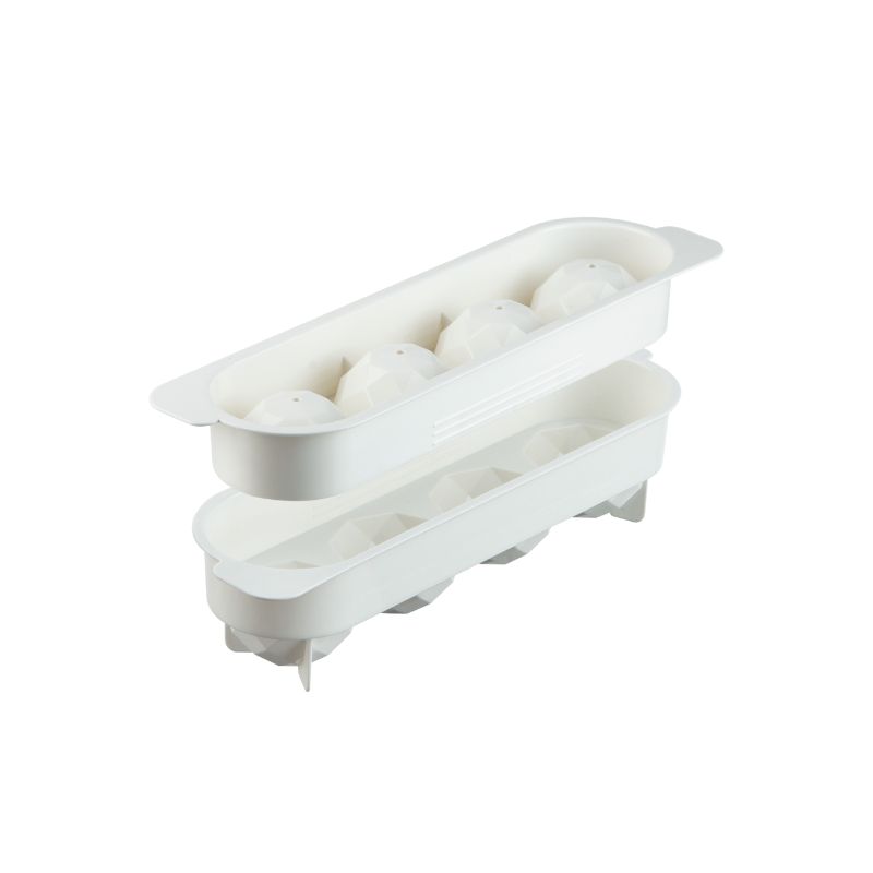 Inochi - Kari 4 Slot Sphere Ice Tray - Pearl White