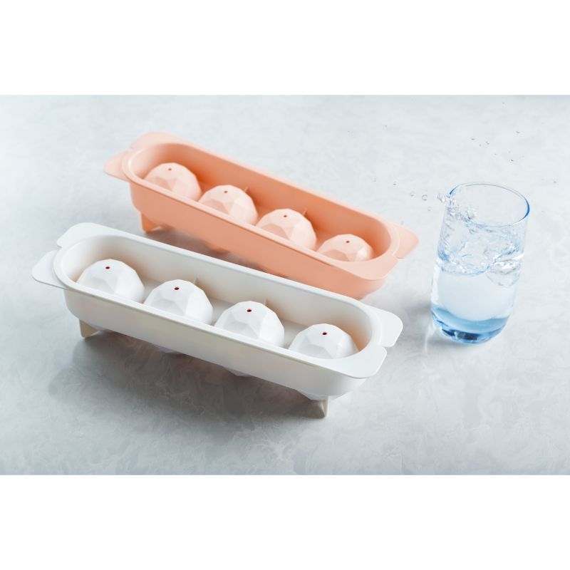 Inochi - Kari 4 Slot Sphere Ice Tray - Pearl White