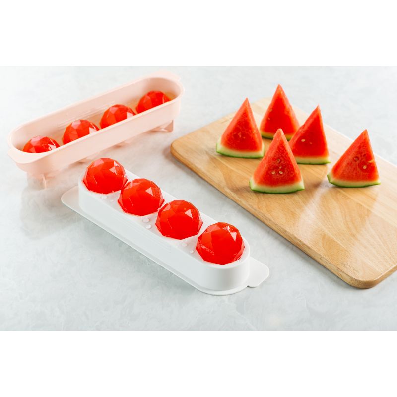 Inochi - Kari 4 Slot Sphere Ice Tray - Pearl White