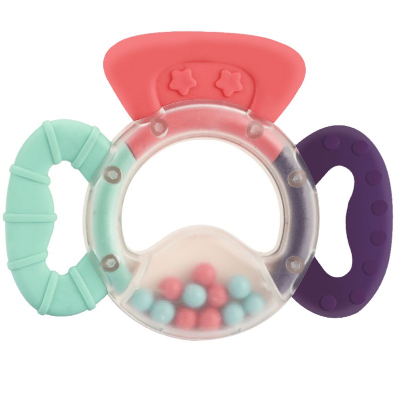 Eurekakids - Silicone Baby Teether And Rattle Set - 4pcs