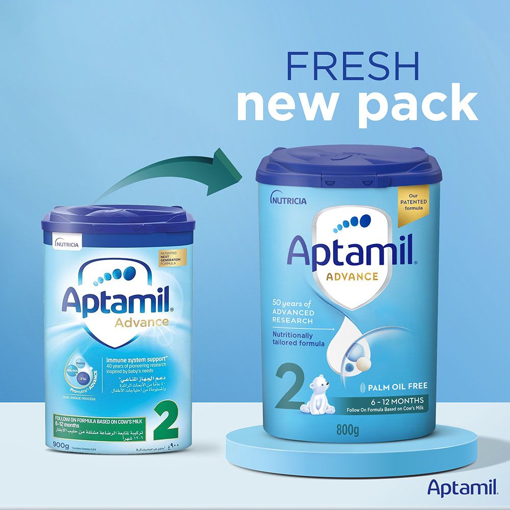 Aptamil - Advance 2 Palm Oil Free Follow On Formula - 800 g