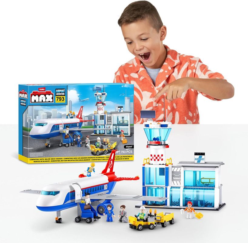 Zuru - Max Adventure Airport Building Blocks Playset - 793 Pcs