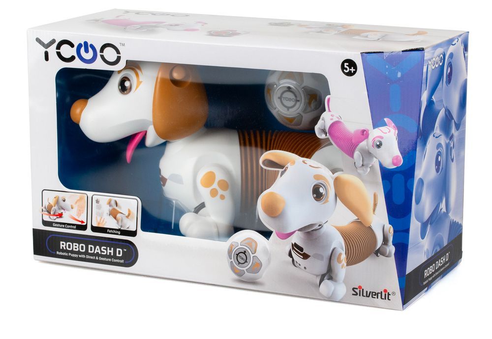 Silverlit - Ycoo Robo Dash D Robotic Puppy Toy - Brown/White