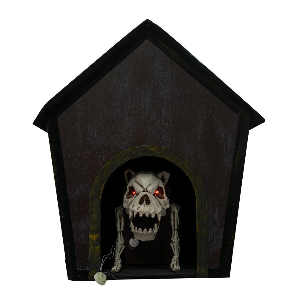 Mad Toys - Halloween Decoration - Spooky Barking Skeleton Dog Inside Doghouse