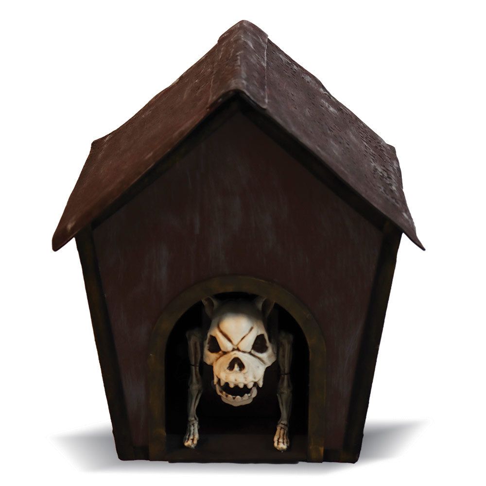 Mad Toys - Halloween Decoration - Spooky Barking Skeleton Dog Inside Doghouse