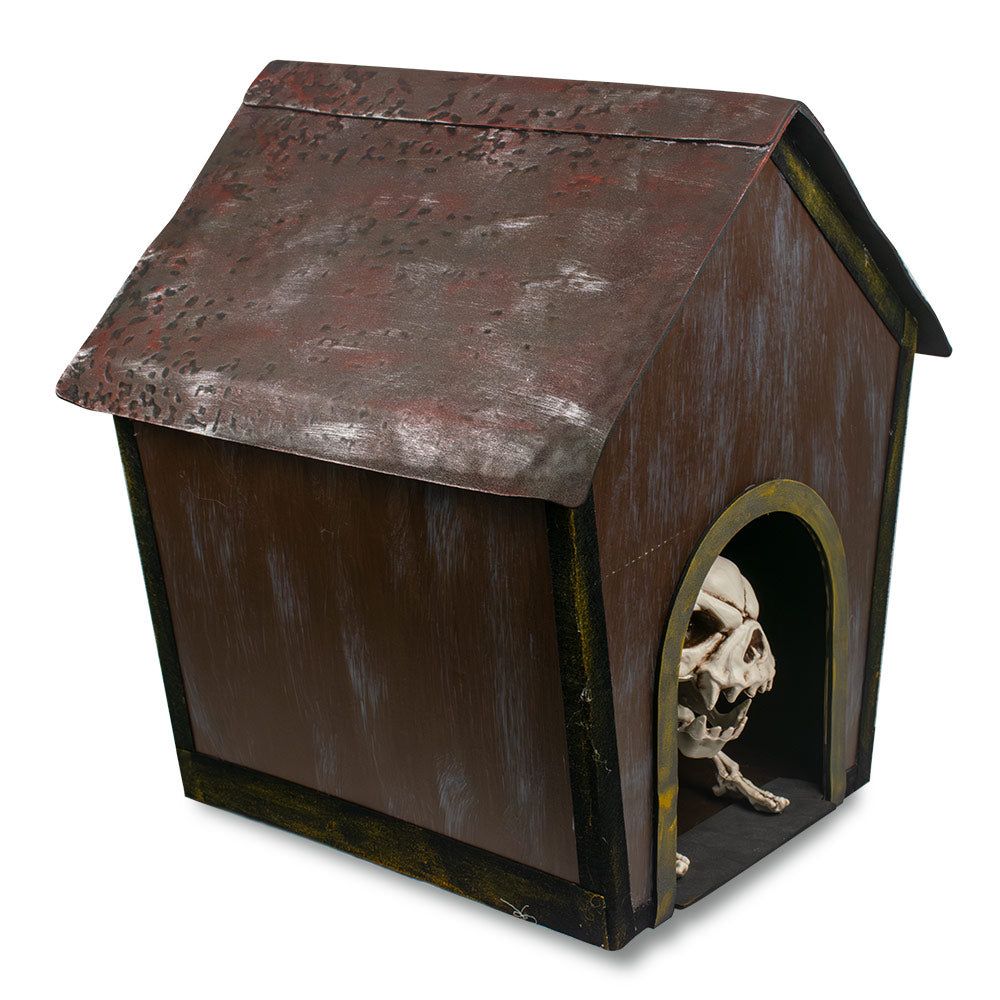 Mad Toys - Halloween Decoration - Spooky Barking Skeleton Dog Inside Doghouse