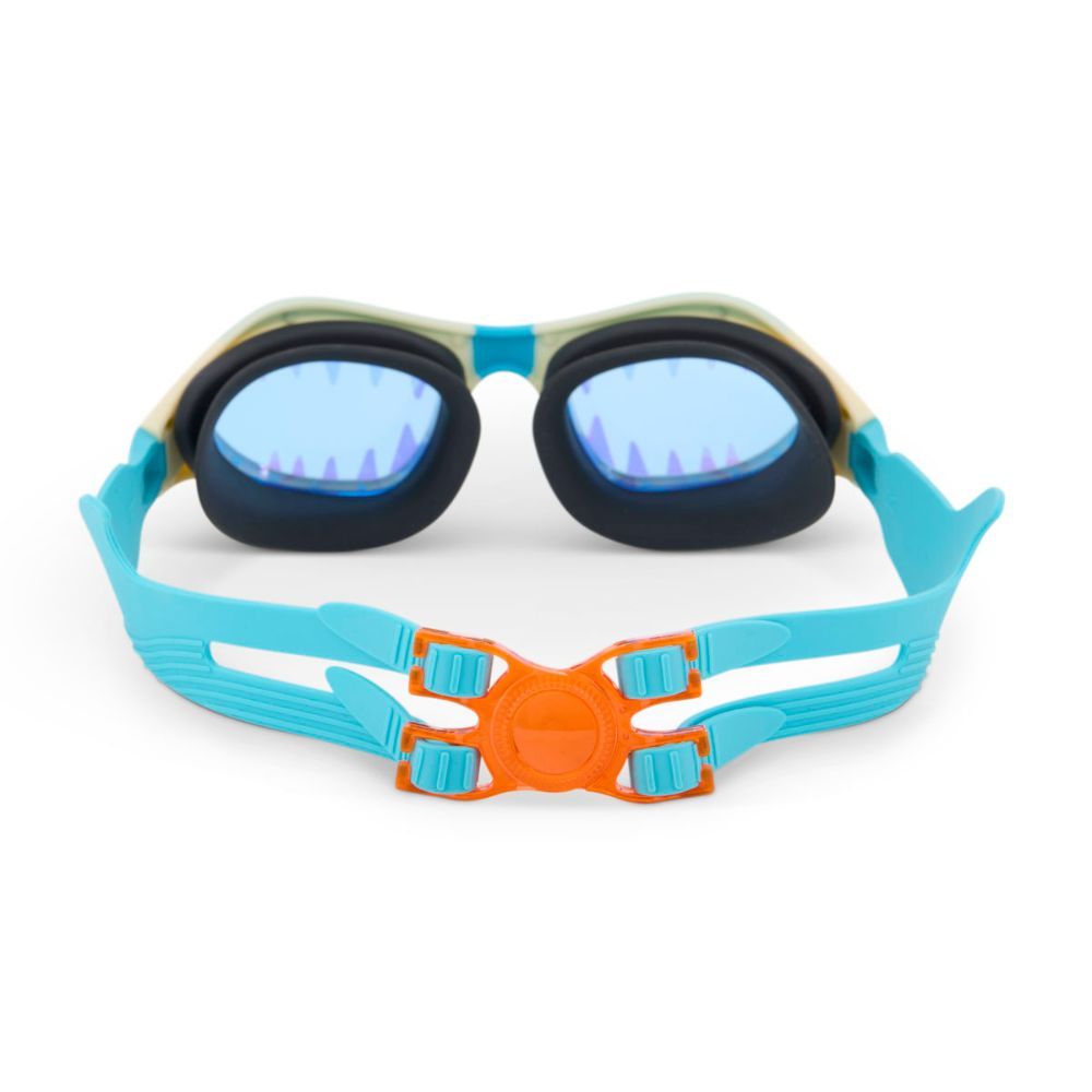 Bling2o - Shark Tooth White Megamouth Stylish Kids Swim Goggles - Blue