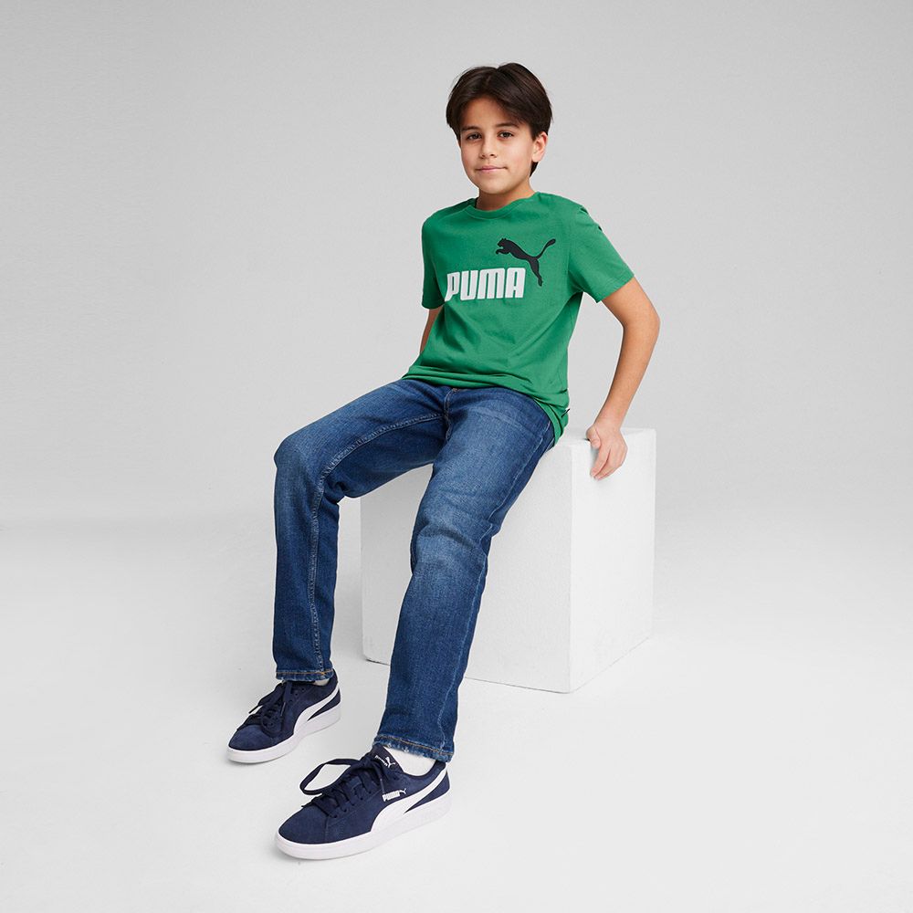 Puma - Ess+ 2 Col Logo Boys Tee - Archive Green