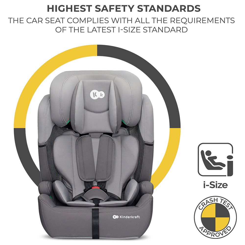 Kinderkraft - Comfort Up i-Size Car Seat 15m-12years (9-36kg) - Grey