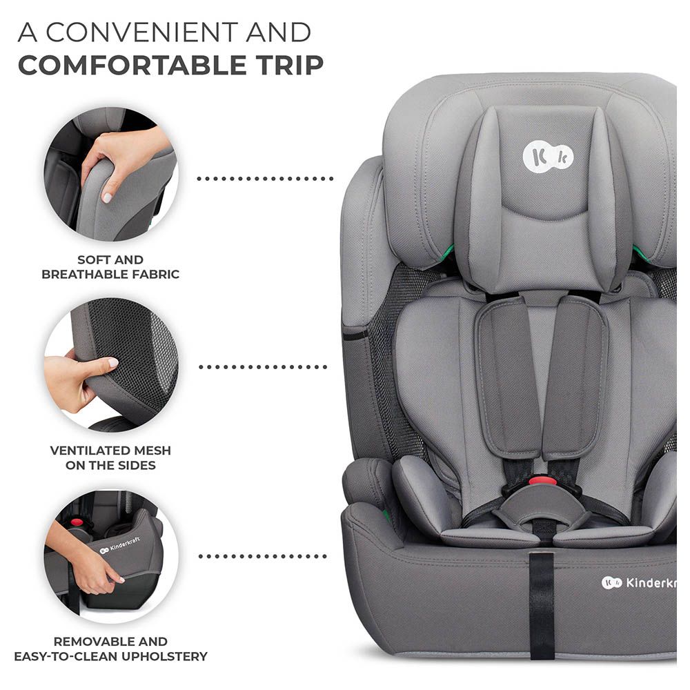 Kinderkraft - Comfort Up i-Size Car Seat 15m-12years (9-36kg) - Grey