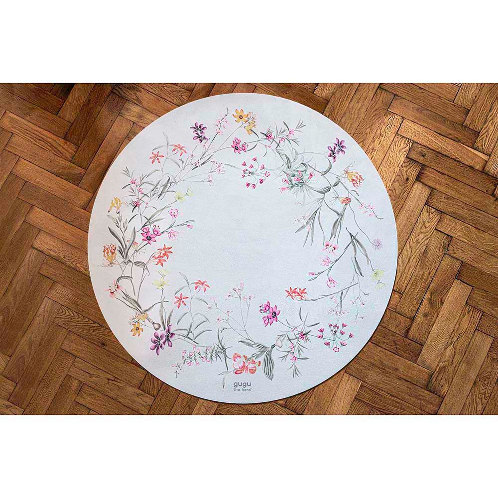 Gugu The Hero - Natural Rubber Mat - Flower Garden Circle